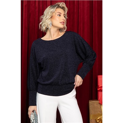 Блуза праздничная Гостья из будущего (синяя) Б14515-19М