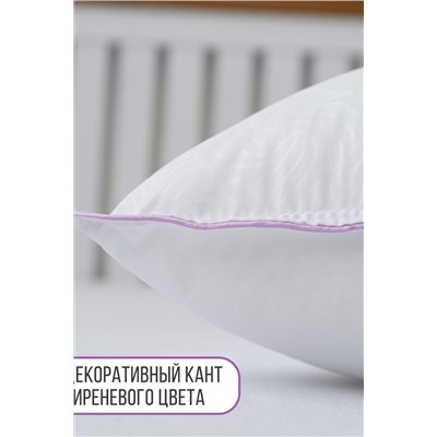 Подушка "Лебяжий пух" микрофибра леб.пух, атл.кант,отстрочка,лента,сумка(Н)