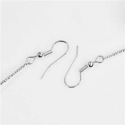 Серьги висячие «Шар плетёный», цвет чёрный в серебре, 6.5 см