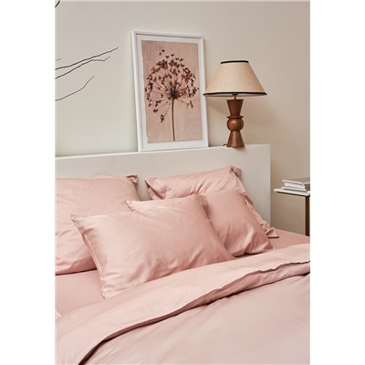 Простыня из премиального сатина цвета пыльной розы из коллекции Essential, 180х270 см