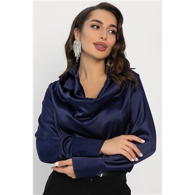 Блуза Шелковая сказка (сапфир) Б14381-34М