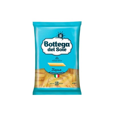 «Bottega del Sole», макаронные изделия «Перья», 400 г