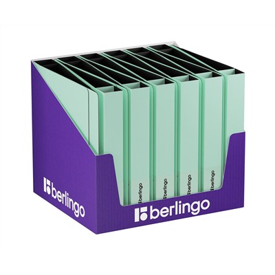 Папка на 4 кольцах Berlingo "Instinct" А5, 35мм, 700мкм, D-кольца, с внутр. карманом, мятный