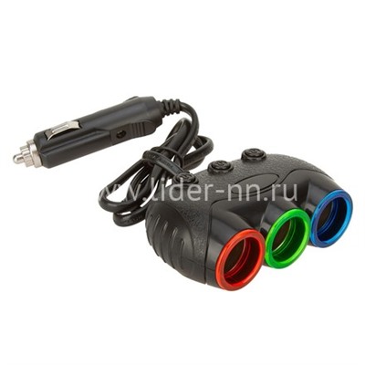 Разветвитель в авто Olesson (120W) 1632/A1044 на 3 устр-ва со шнуром