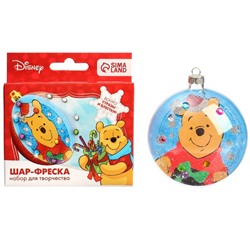 Елочная игрушка своими руками "Новогодний шар-фреска" Медвежоннок Винни