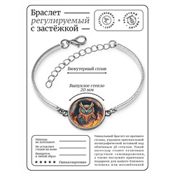 BSI-0099 Браслет металлический Огненный филин