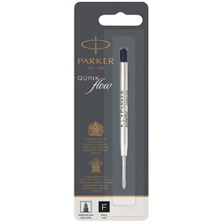 Стержень шариковый объемный Parker "QuinkFlow Ball Point" черный, 98мм, 0,8мм, метал. корпус, блистер