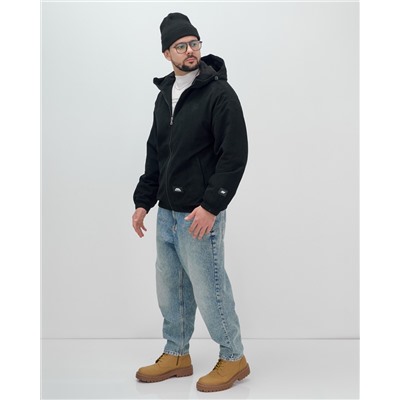 Куртка из вельвета мужская демисезонная черного цвета 25336Ch