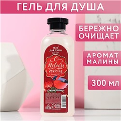 Гель для душа «С Новым Годом», 300 мл, аромат спелой малины