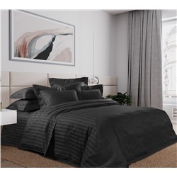 Ткань страйп-сатин / Черный