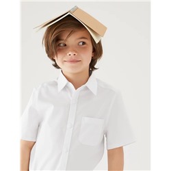 2pk Boys' Cotton Slim Fit School Shirts (2-18 Yrs)