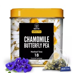 Чай из Ромашки и Клитории (18 пак, 1,83 г), Chamomile Butterfly Pea Herbal Tea, произв. Blue Tea