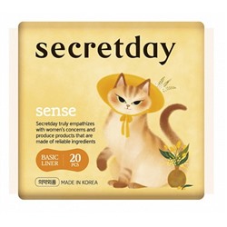 Ультратонкие дышащие органические прокладки Sense 20 шт (15,5 cm), SECRET DAY