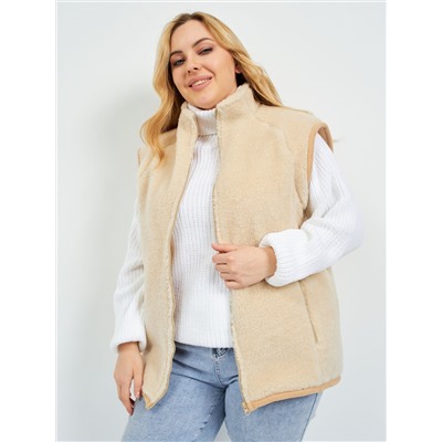 Жилет Альпика меховой из верблюжьей шерсти на молнии тонкий