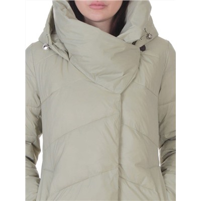 3067 OLIVE Пальто пуховое женское (утиный пух)