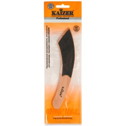 KAIZER Терка педикюрная, натуральный бук, мини, 18 см, Р60/120 (0758)