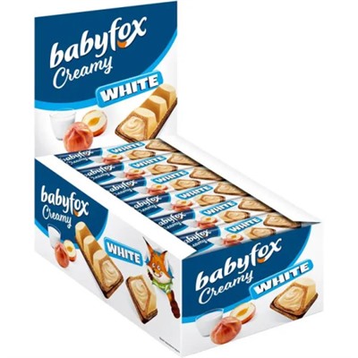 Батончик вафельный BabyFox Creamy White 18,2 г (упаковка 24 шт)/ КДВ