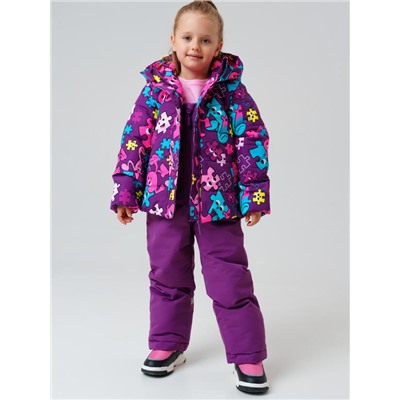 Комплект зимний для девочки: куртка, полукомбинезон