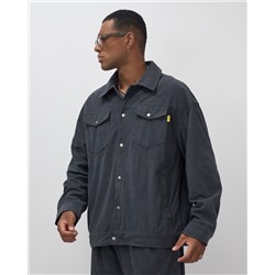 Спортивный костюм мужской весна-лето темно-серого цвета 55040TC