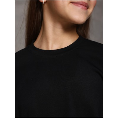 Футболка "Базовая" Черный Девочка