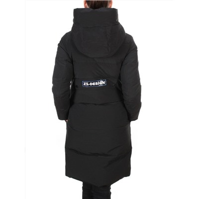 20-901 BLACK Пальто зимнее женское HAPPYSNOW (150 гр. холлофайбера)
