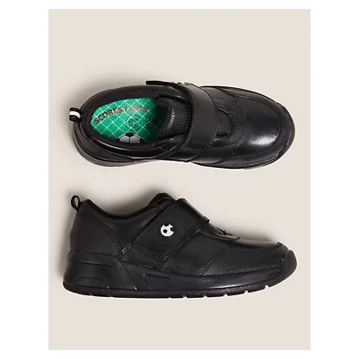 Kids' Leather Riptape Football School Shoes (8 Small - 1 Large)