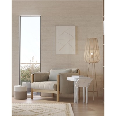 Торшер Vinger, 135 см, бежевый