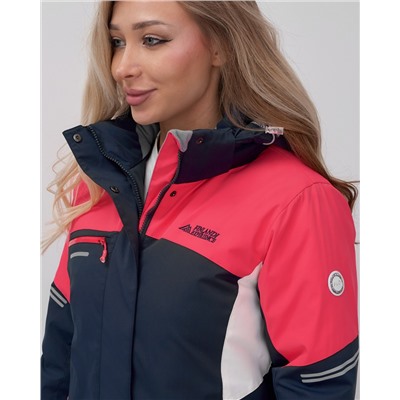 Горнолыжный костюм женский зимний УЦЕНКА темно-синего цвета 02810TS