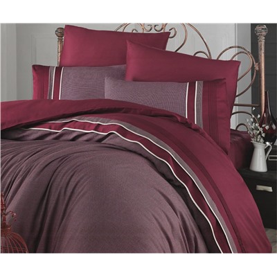 Сатиновое Постельное белье Евро 2 сп. V.I.P Moonlıght SATIN First Choice