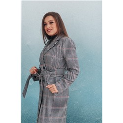 Пальто женское демисезонное 22420 (клетка britny)