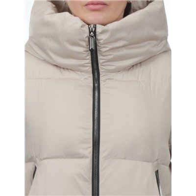 868 LT. BEIGE Пальто зимнее женское (170 гр. холлофайбер)