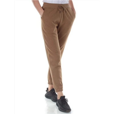 E752 DK. BEIGE Брюки спортивные утепленные женские (хлопок 95%, полиэстер 5%)