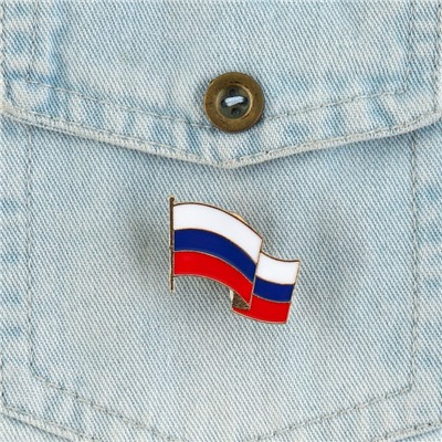 Значок «Флаг Россия», 3×2.2 см
