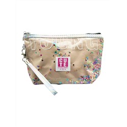 Sunflower Косметичка женская с пайетками Young 11653 28, бежевый