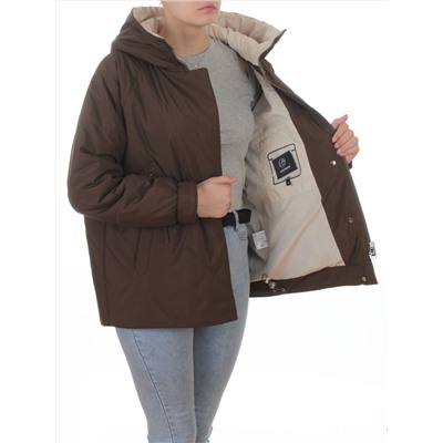 8008 BROWN Куртка демисезонная женская (100 гр. холлофайбер)