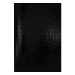 Тетрадь А4, 96 листов в клетку Hatber «Croco. Metallic», бумвинил тиснение, блок офсет, чёрная