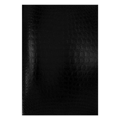 Тетрадь А4, 96 листов в клетку Hatber «Croco. Metallic», бумвинил тиснение, блок офсет, чёрная