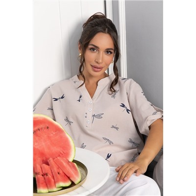 Блуза Флоретта (бежевая) Б13974-20М