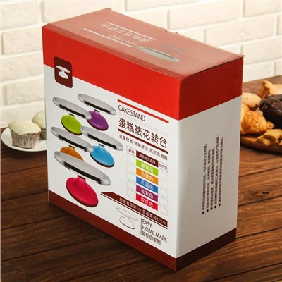 Подставка для торта вращающаяся «Лазурь», d=31 см, МИКС