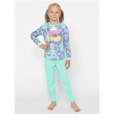 Пижама для девочки Cherubino CWKG 50147-38 Ментоловый Baby Boom