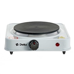 Плита электрическая 1000 Вт настольная 1-конфорочная DELTA D-704 белая
