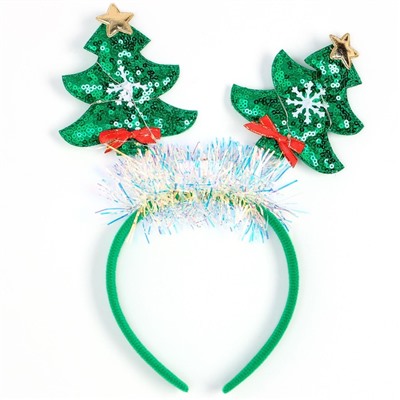 Ободок новогодний карнавальный «Ёлочки»