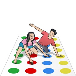 Игра "Твистер", L160 W0,1 H117 см