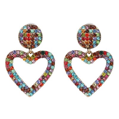 1G0342 Серьги Сердце, 48х32х10мм