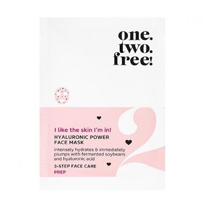 one.two.free! Hyaluronic Power Face Mask  Гиалуроновая маска для лица Power