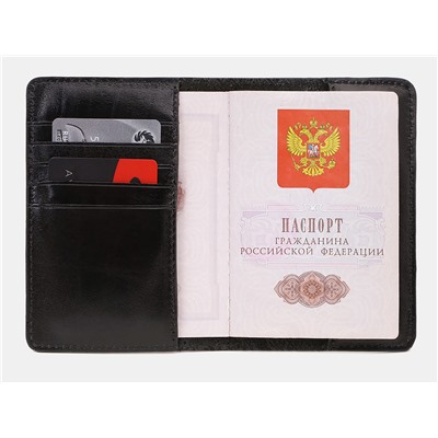 Черный кожаный кожаный аксессуар с росписью из натуральной кожи «PR006 Black Первый снег»