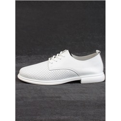 03-PDXL156-1 WHITE Полуботинки женские (натуральная кожа)