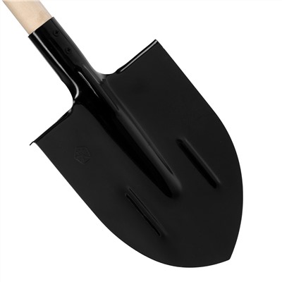 Лопата штыковая, 205х275х1400 мм, ребра жесткости, деревянный черенок,