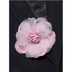Брошь-заколка текстильная «Цветок» анютины глазки, цвет пыльно-розовый
