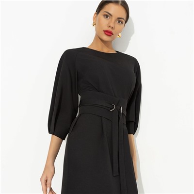 Платье с поясом, Интересный подход (черный)